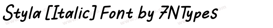 Styla [Italic] Font by 7NTypes字体转换